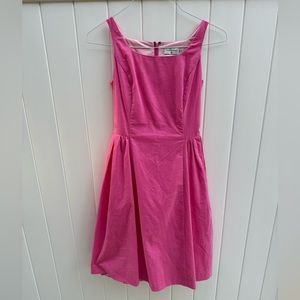 Pink Sleeveless Corduroy Dress